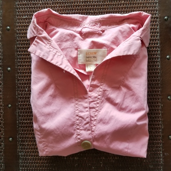 Pink JCrew Classic Twill Chino Womens Jacket Cheap - Picture 2 of 4